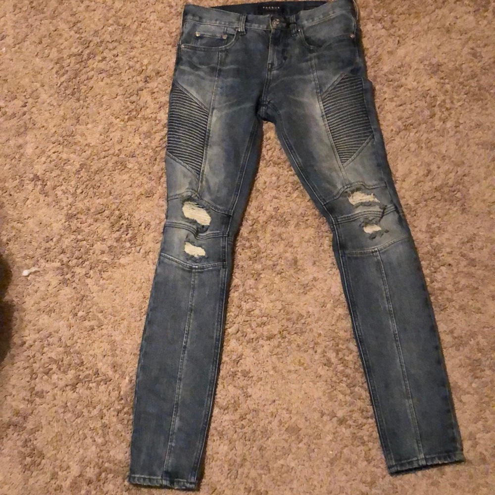 Pacsun distressed biker jeans
